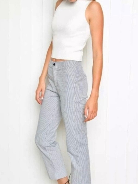 Brandy Melville Pants - Brandy Melville Tilden Navy White Striped High Waisted Pants, OS